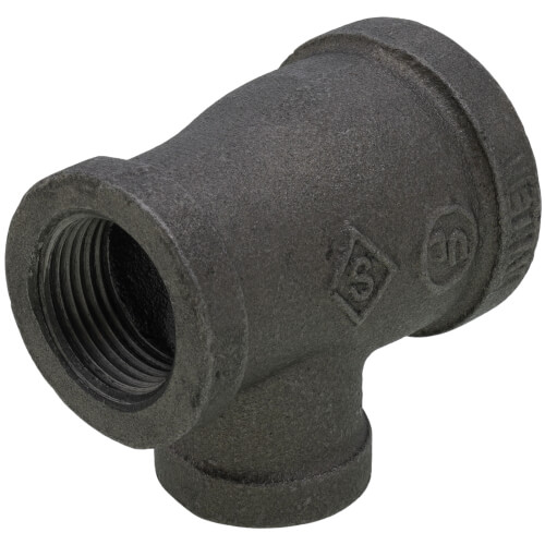 Main product image of 1" x 3/4" x 1/2" Black Reducing Tee