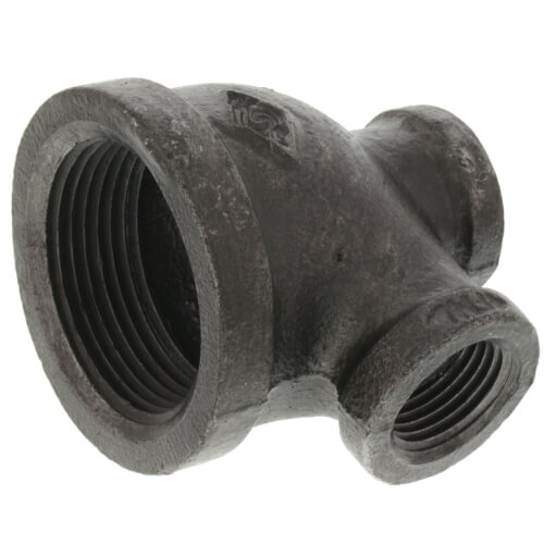 1-1/4" x 1/2" x 1/2" Black Reducing Tee