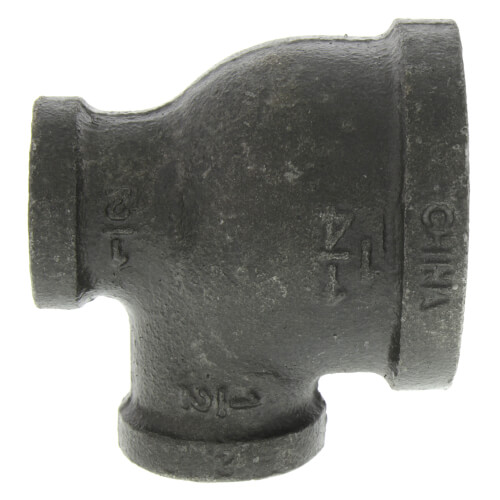 1-1/4" x 1/2" x 1/2" Black Reducing Tee