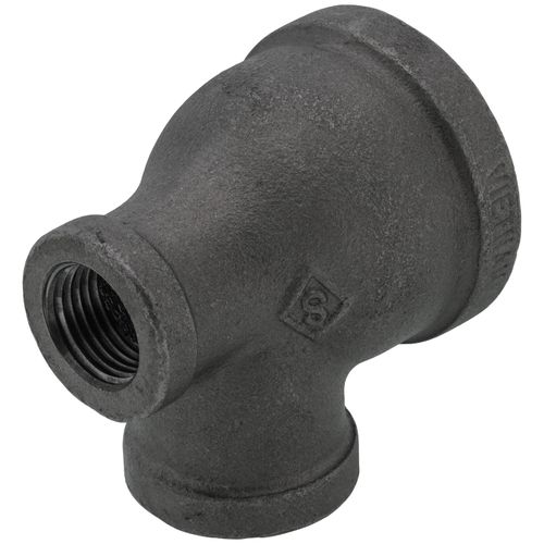 Main product image of 1-1/4" x 1/2" x 3/4" Black Reducing Tee