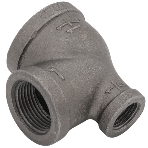 Main product image of 1-1/4" x 1/2" x 1" Black Reducing Tee