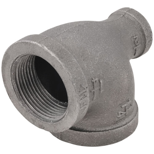 Main product image of 1-1/4" x 1/2" x 1-1/4" Black Reducing Tee