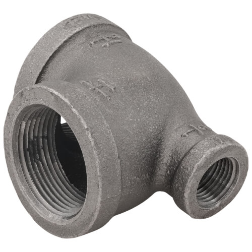 Main product image of 1-1/4" x 1/2" x 1-1/4" Black Reducing Tee