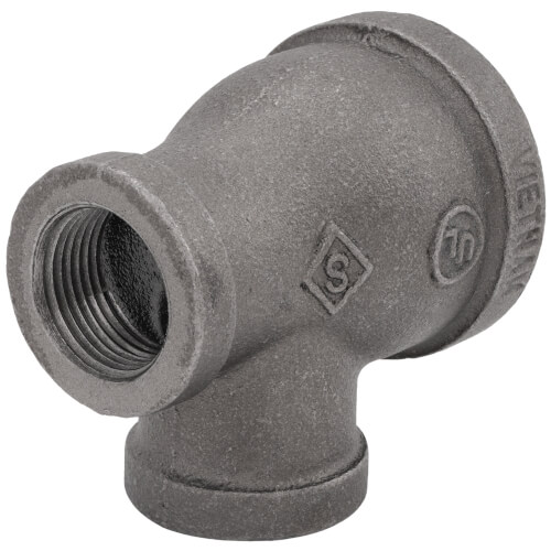 Main product image of 1-1/4" x 3/4" x 3/4" Black Reducing Tee