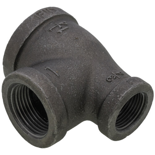 Main product image of 1-1/4" x 3/4" x 1" Black Reducing Tee