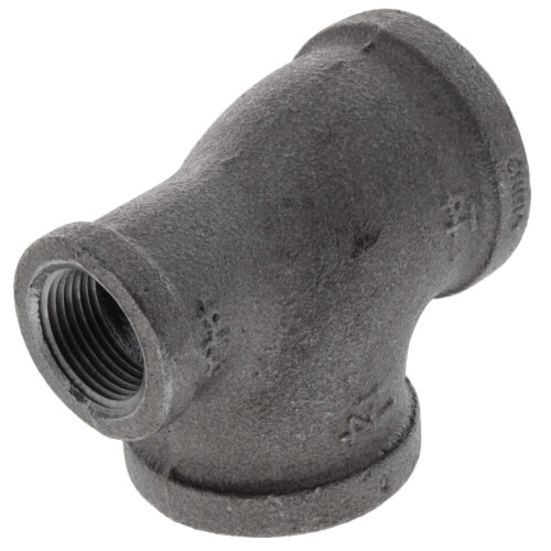 Main product image of 1-1/4" x 3/4" x 1-1/4" Black Reducing Tee