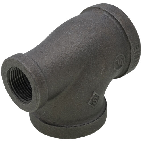 Main product image of 1-1/4" x 3/4" x 1-1/4" Black Reducing Tee