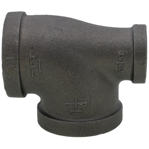 Main product image of 1-1/4" x 3/4" x 1-1/4" Black Reducing Tee