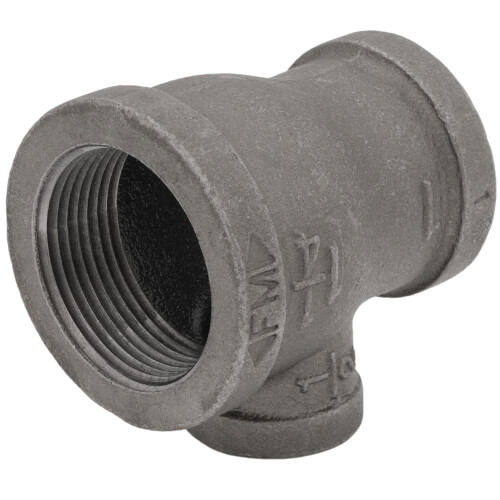 Main product image of 1-1/4" x 1" x 1/2" Black Reducing Tee