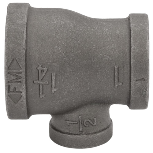 Main product image of 1-1/4" x 1" x 1/2" Black Reducing Tee