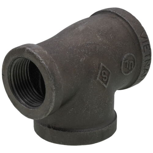 Main product image of 1-1/4" x 1" x 1-1/4" Black Reducing Tee