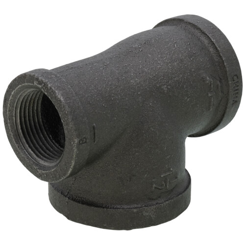 Main product image of 1-1/4" x 1" x 1-1/2" Black Reducing Tee
