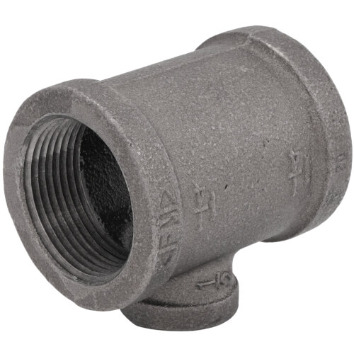 Main product image of 1-1/4" x 1-1/4" x 1/2" Black Reducing Tee