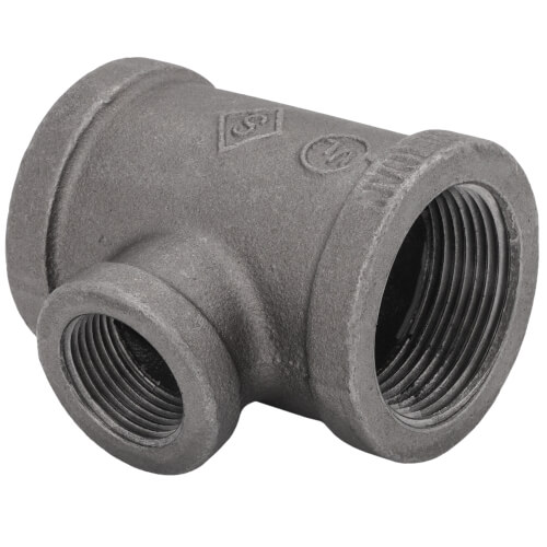 Main product image of 1-1/4" x 1-1/4" x 3/4" Black Reducing Tee