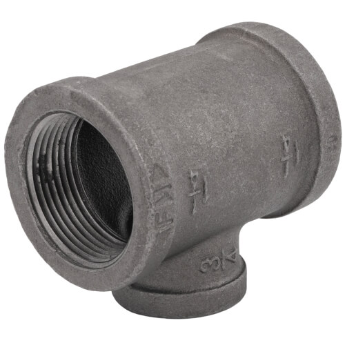 Main product image of 1-1/4" x 1-1/4" x 3/4" Black Reducing Tee