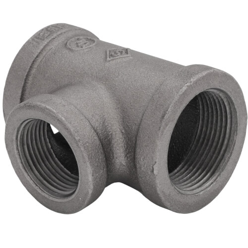 Main product image of 1-1/4" x 1-1/4" x 1" Black Reducing Tee