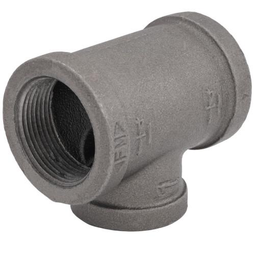 Main product image of 1-1/4" x 1-1/4" x 1" Black Reducing Tee