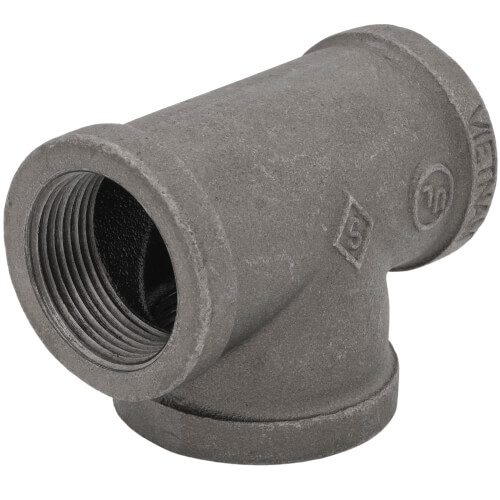 Main product image of 1-1/4" x 1-1/4" x 1-1/2" Black Reducing Tee