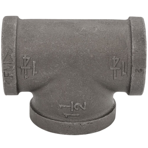 Main product image of 1-1/4" x 1-1/4" x 1-1/2" Black Reducing Tee
