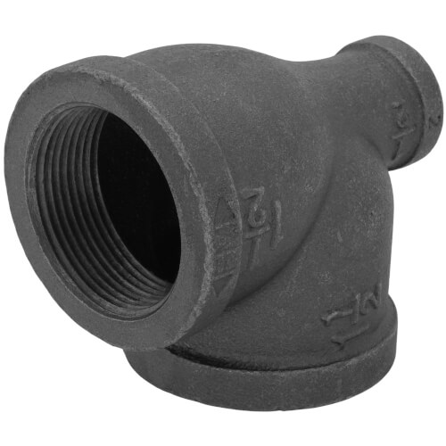 Main product image of 1-1/2" x 1/2" x 1-1/2" Black Reducing Tee