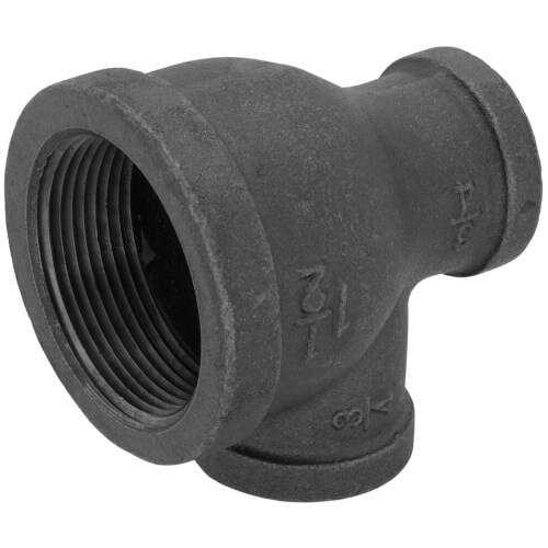 Main product image of 1-1/2" x 3/4" x 3/4" Black Reducing Tee
