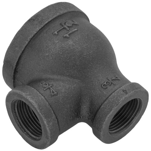 Main product image of 1-1/2" x 3/4" x 3/4" Black Reducing Tee