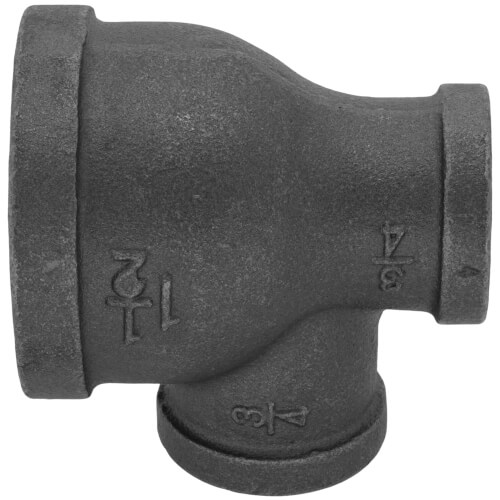 Main product image of 1-1/2" x 3/4" x 3/4" Black Reducing Tee