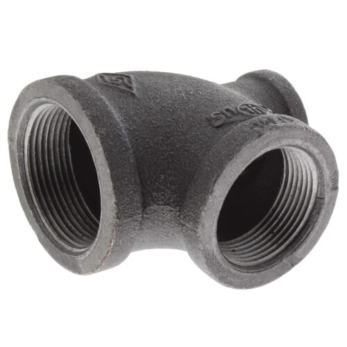 Main product image of 1-1/2" x 3/4" x 1-1/4" Black Reducing Tee