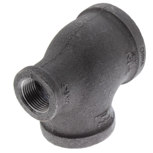 Main product image of 1-1/2" x 3/4" x 1-1/4" Black Reducing Tee