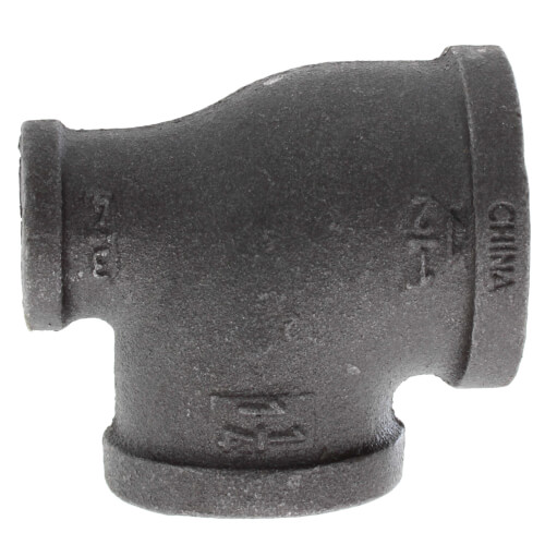 Main product image of 1-1/2" x 3/4" x 1-1/4" Black Reducing Tee