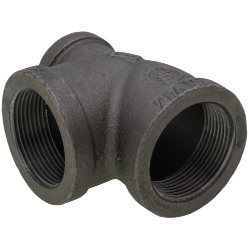Main product image of 1-1/2" x 1" x 1-1/2" Black Reducing Tee