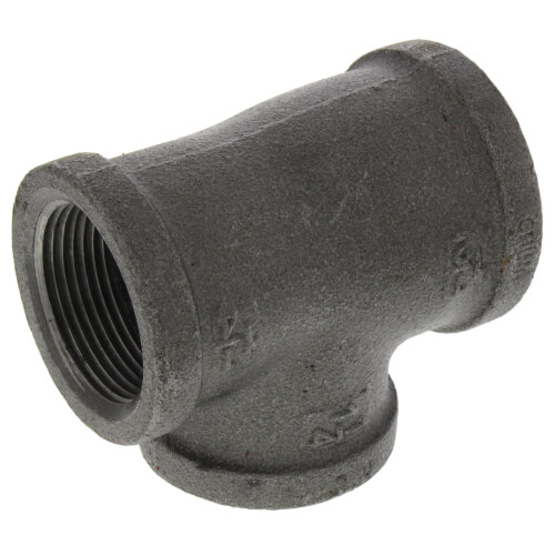Main product image of 1-1/2" x 1-1/4" x 1-1/4" Black Reducing Tee