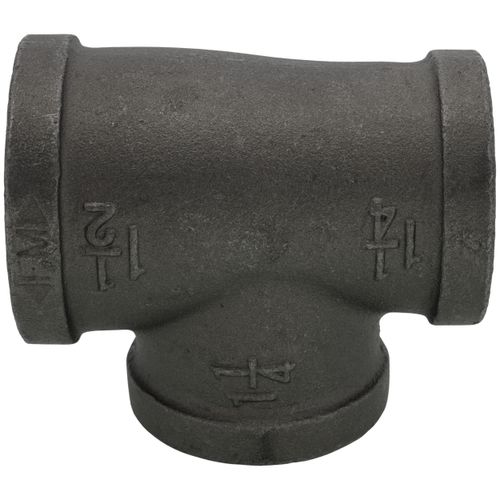 Main product image of 1-1/2" x 1-1/4" x 1-1/4" Black Reducing Tee