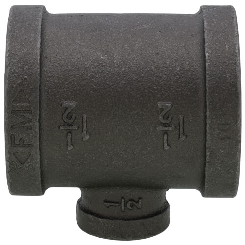 Main product image of 1-1/2" x 1-1/2" x 1/2" Black Reducing Tee