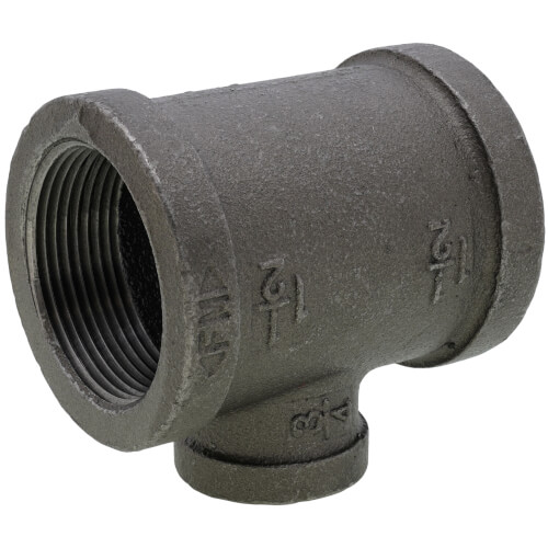 Main product image of 1-1/2" x 1-1/2" x 3/4" Black Reducing Tee