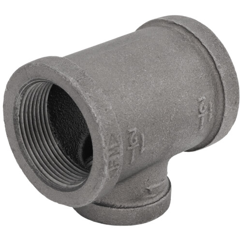 Main product image of 1-1/2" x 1-1/2" x 1" Black Reducing Tee