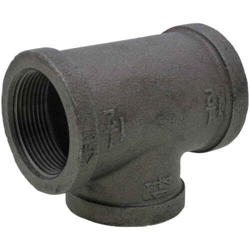 Main product image of 1-1/2" x 1-1/2" x 1-1/4" Black Reducing Tee