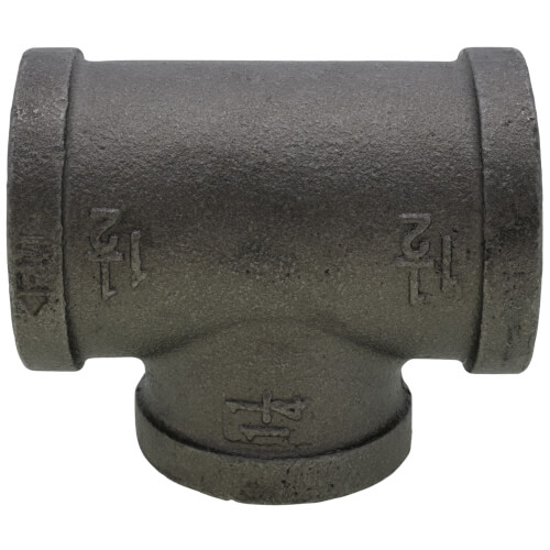 Main product image of 1-1/2" x 1-1/2" x 1-1/4" Black Reducing Tee