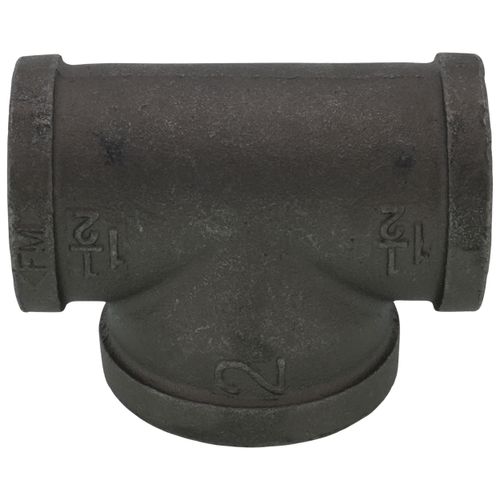 Main product image of 1-1/2" x 1-1/2" x 2" Black Reducing Tee