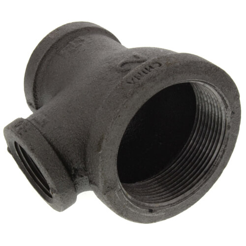Main product image of 2" x 1-1/4" x 1" Black Reducing Tee