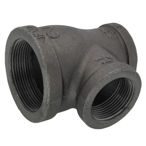 Main product image of 2" x 1-1/4" x 1-1/4" Black Reducing Tee