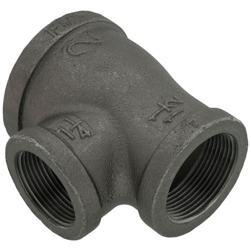 Main product image of 2" x 1-1/2" x 1-1/4" Black Reducing Tee