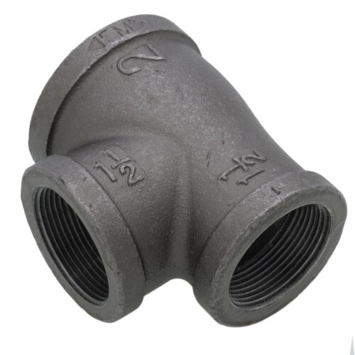 Main product image of 2" x 1-1/2" x 1-1/2" Black Reducing Tee