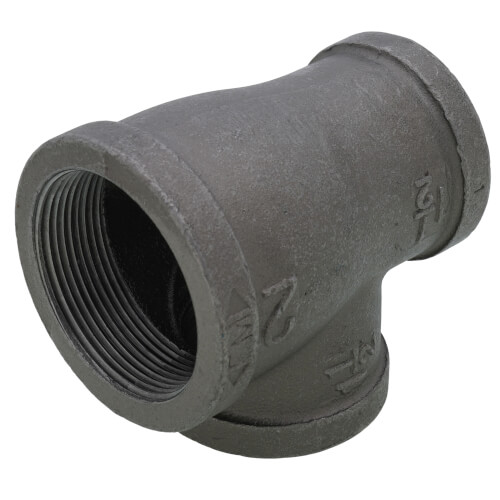 Main product image of 2" x 1-1/2" x 1-1/2" Black Reducing Tee
