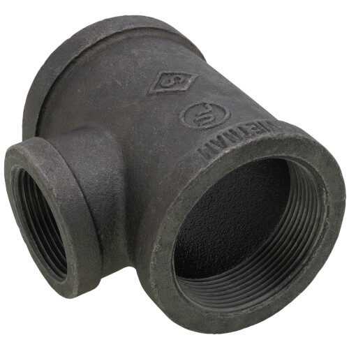 Main product image of 2" x 2" x 1-1/4" Black Reducing Tee