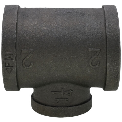 Main product image of 2" x 2" x 1-1/4" Black Reducing Tee