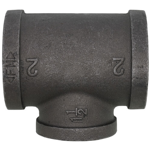 Main product image of 2" x 2" x 1-1/2" Black Reducing Tee