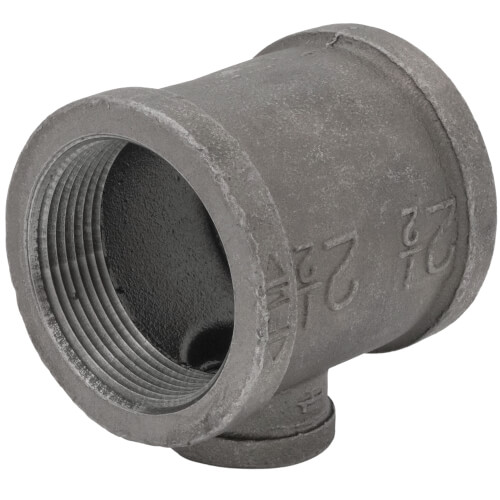 Main product image of 2-1/2" x 2-1/2" x 1" Black Reducing Tee