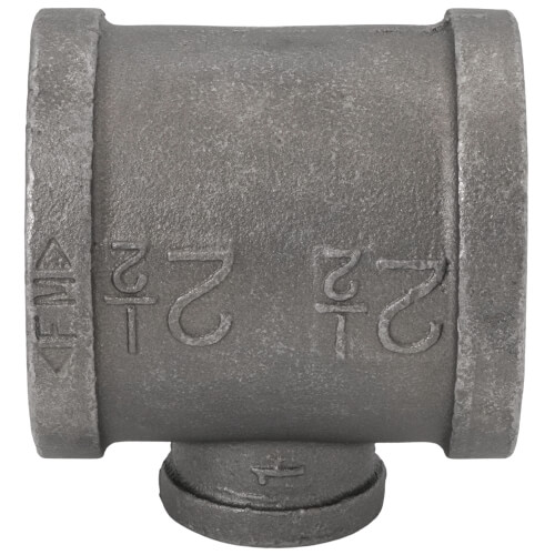 Main product image of 2-1/2" x 2-1/2" x 1" Black Reducing Tee