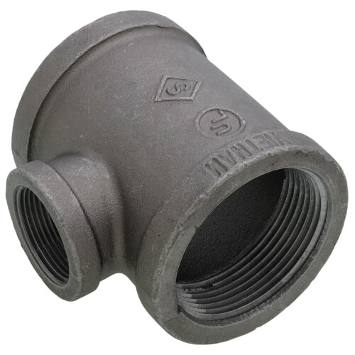 Main product image of 2-1/2" x 2-1/2" x 1-1/4" Black Reducing Tee
